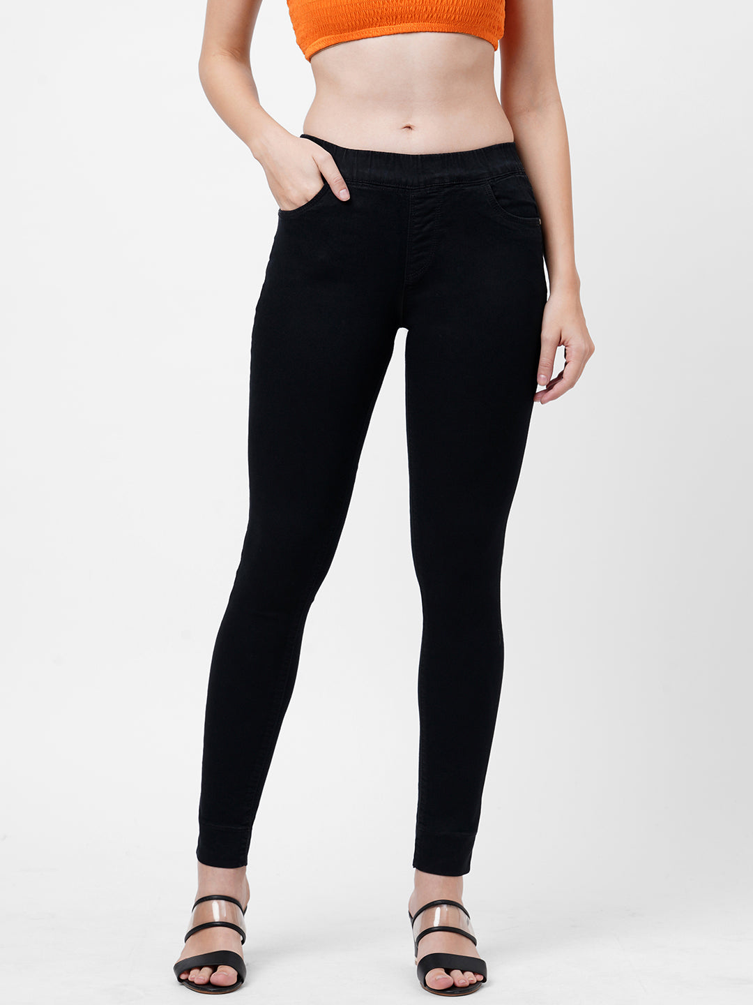 Women Mid-Rise Skinny Fit Denim Legging