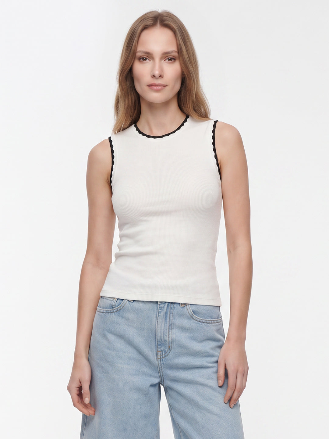 Women White Tank Top