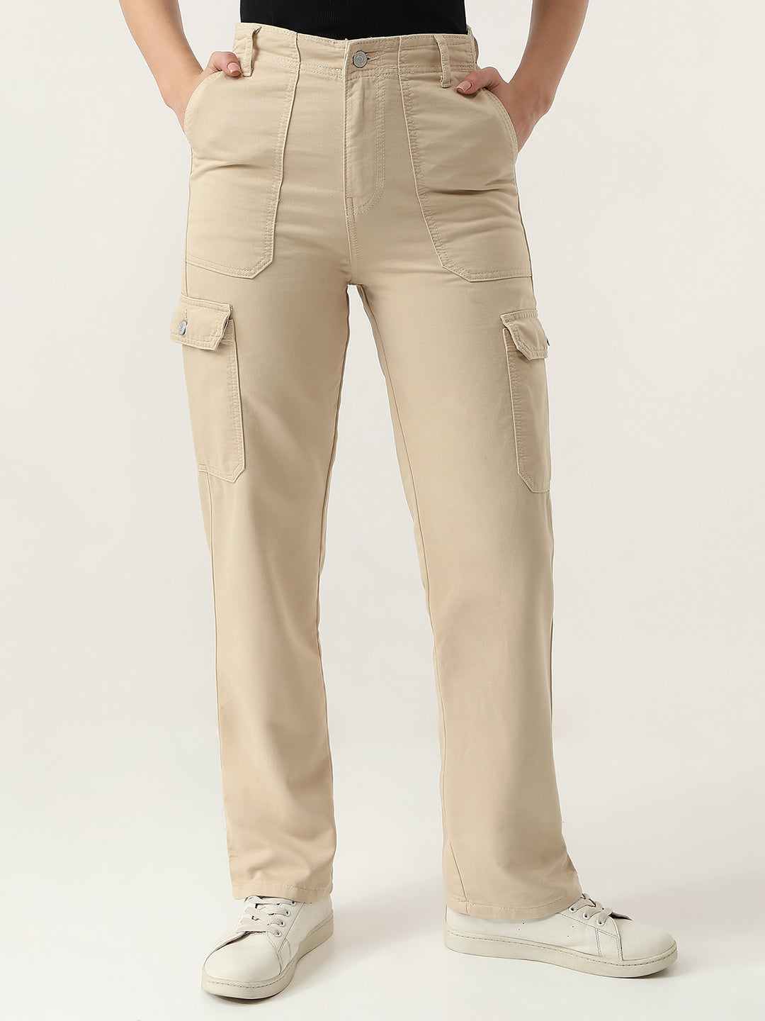 Women Oatmilk Mid-Rise Cargo