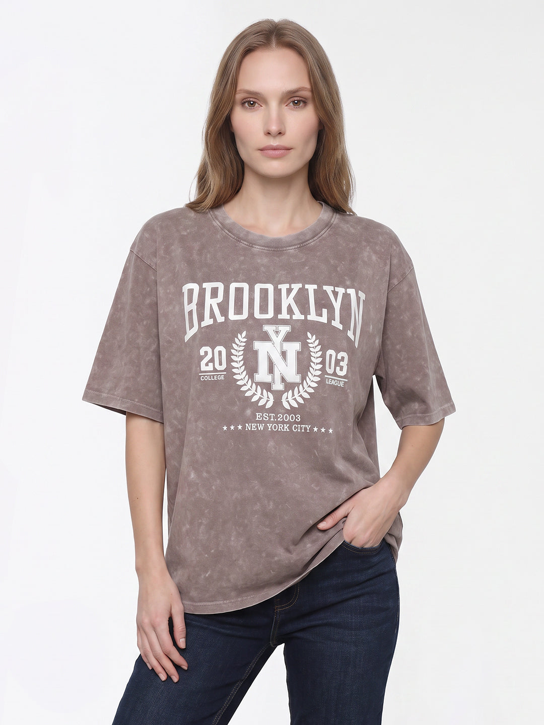 Women Oyester Cold Wash Oversized T-Shirt