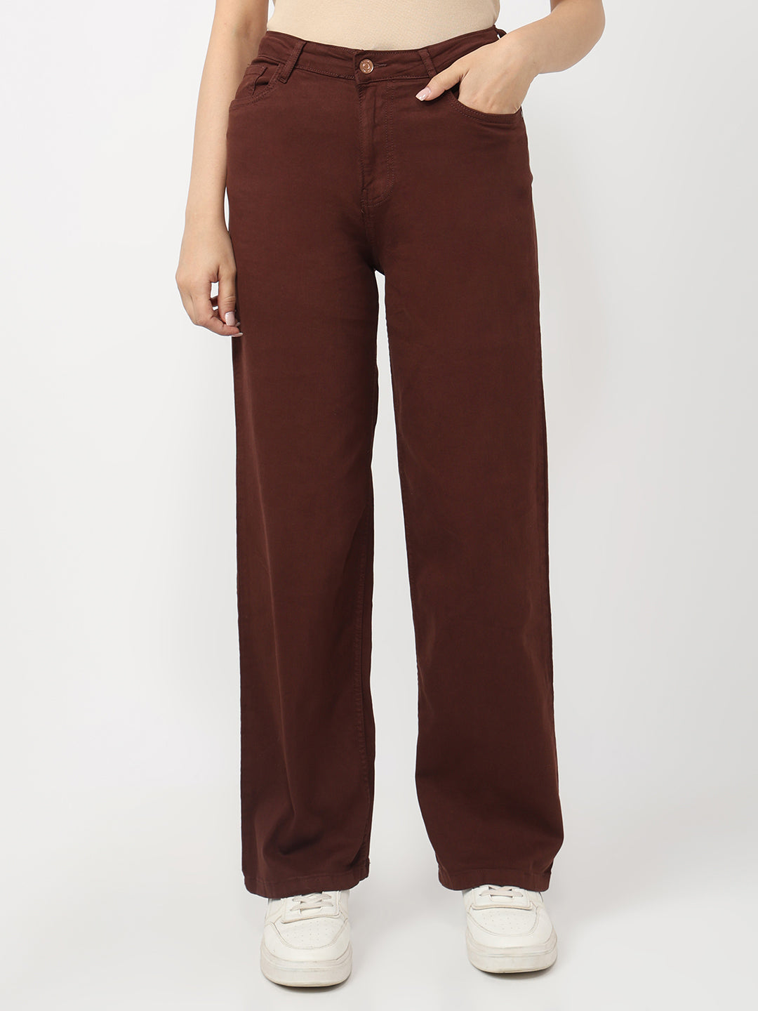 Sepia High-Rise Baggy Jeans