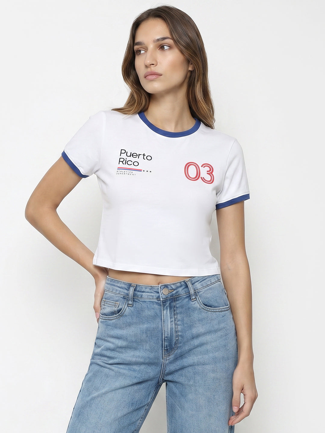 Women White Genz Tees