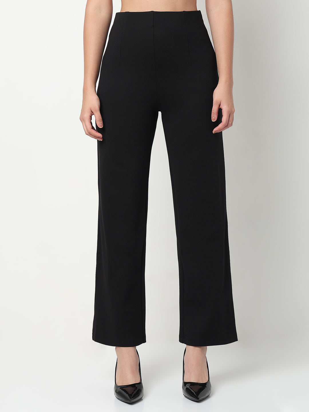 Black Wide Leg Treggings