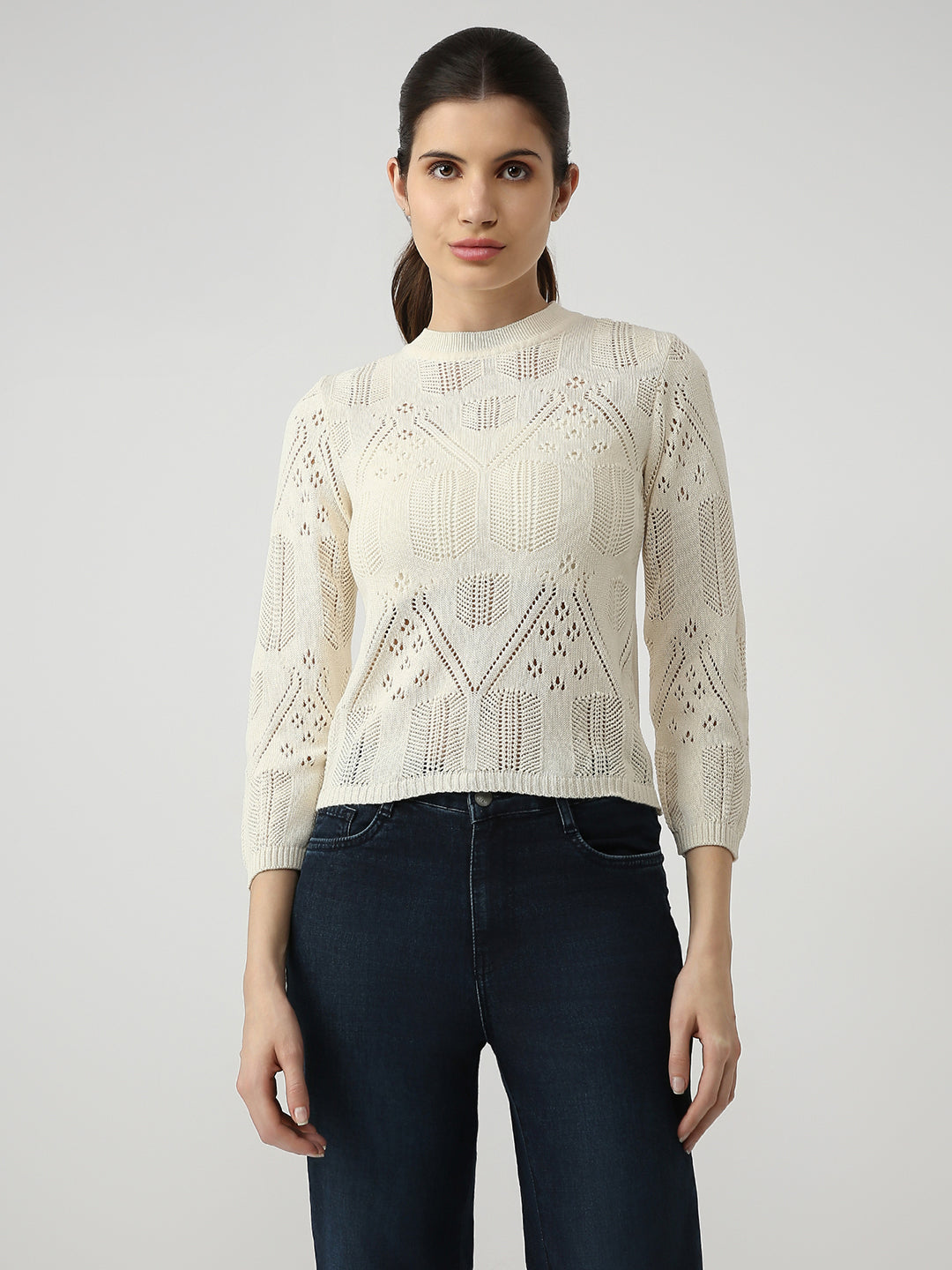 Women Design Flat Knit Top