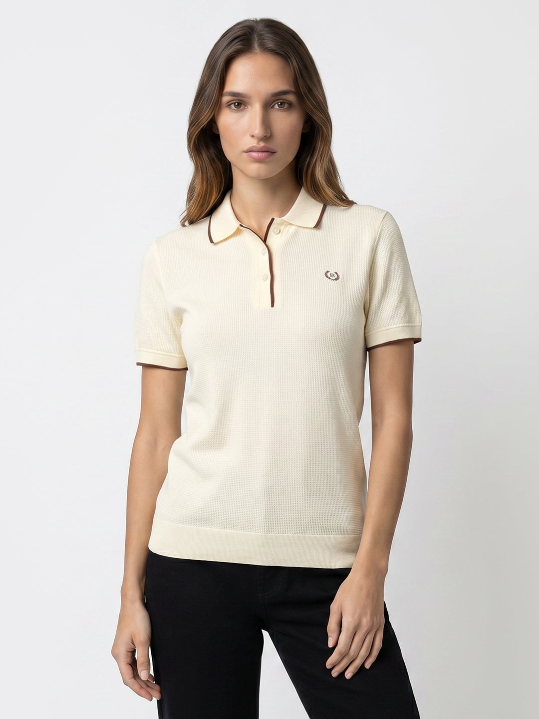 Women Ivory Polo T-Shirt