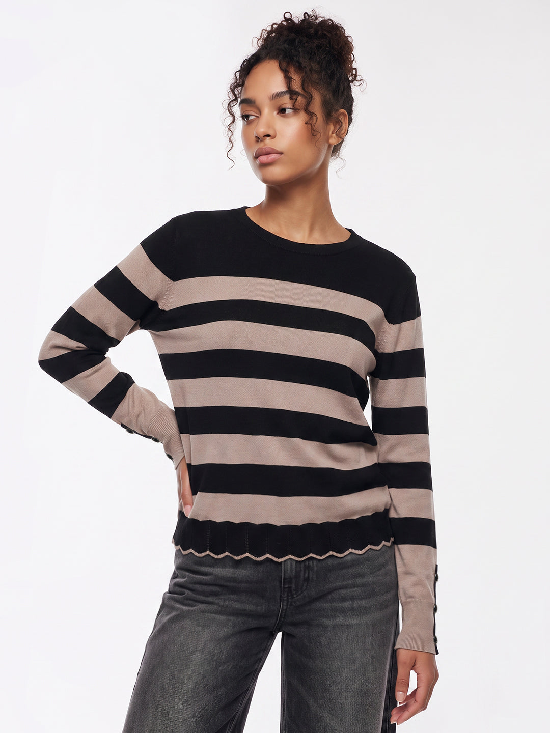 Black Summer Sand Flat Knit