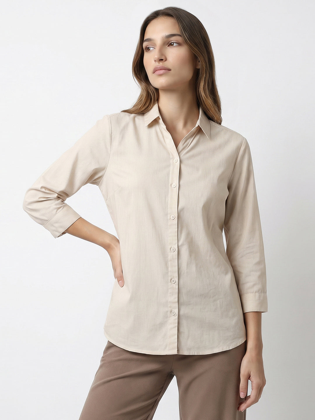 Women Beige Shirt