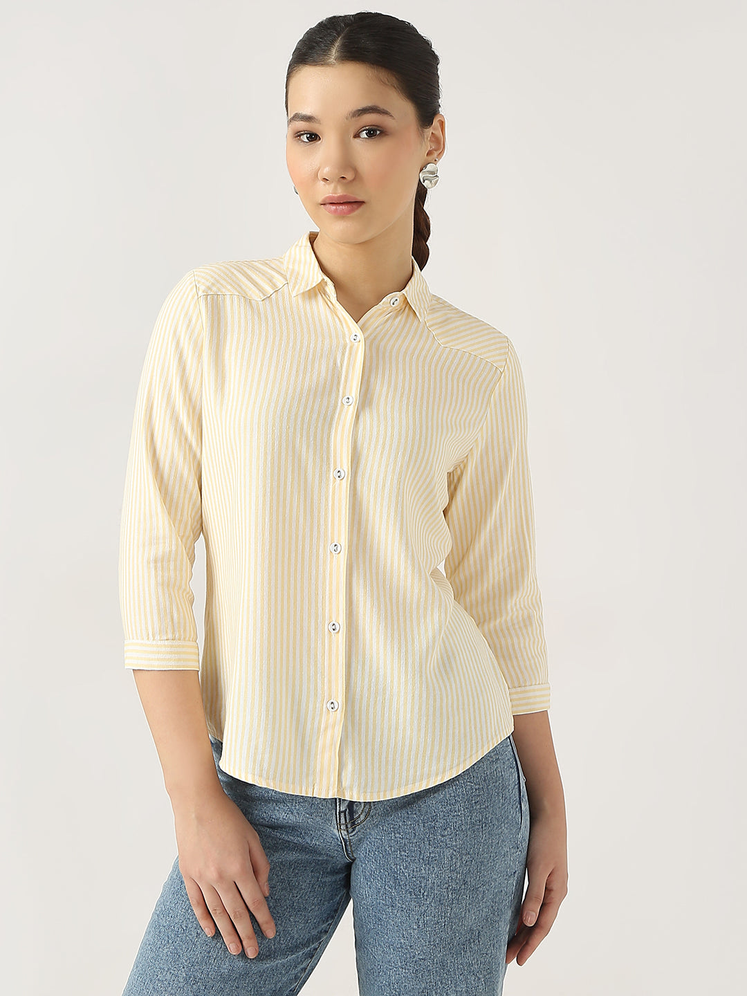 Women Slim Fit Striped Shirts