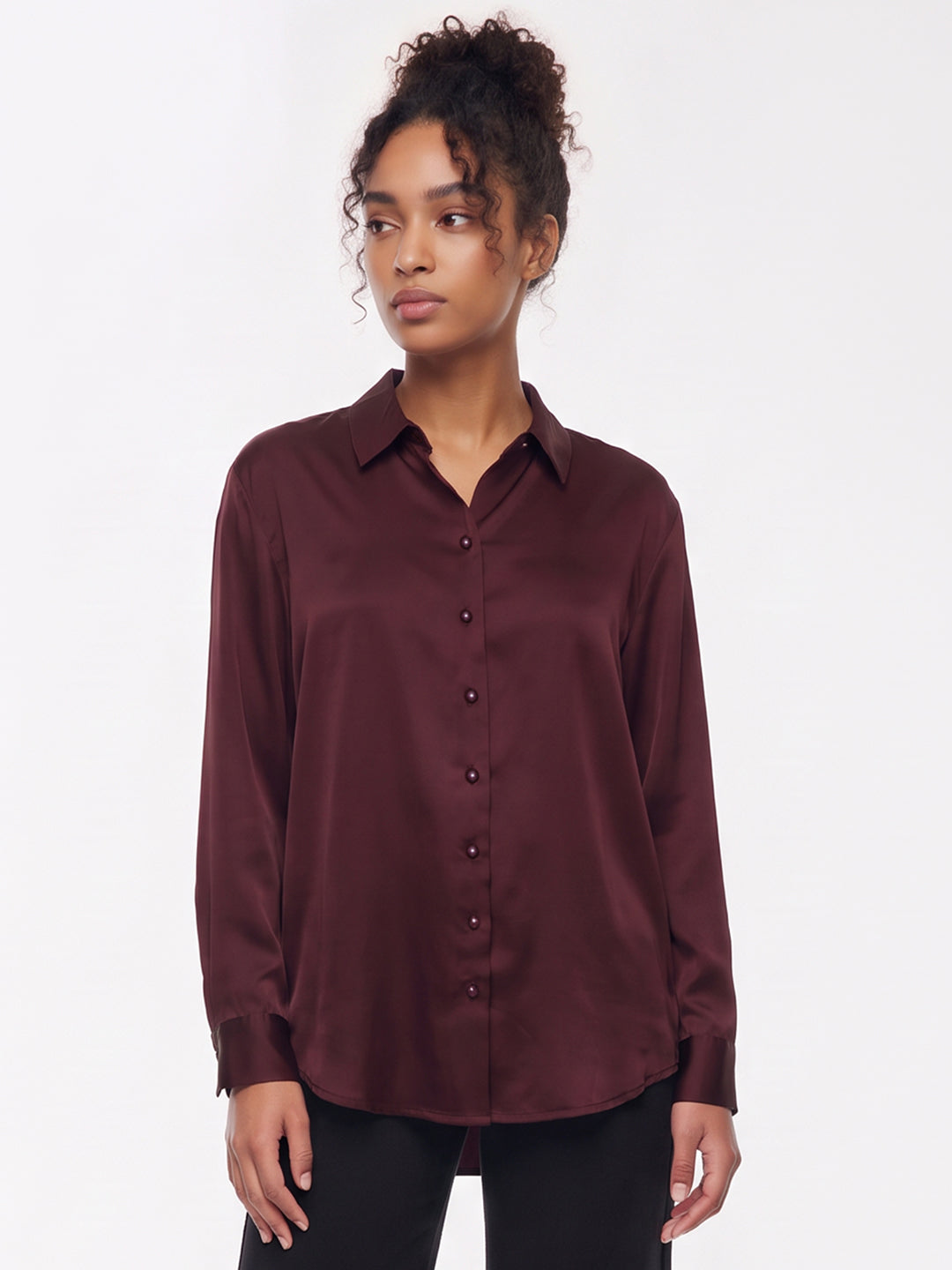 Wine Oversized Shirt
