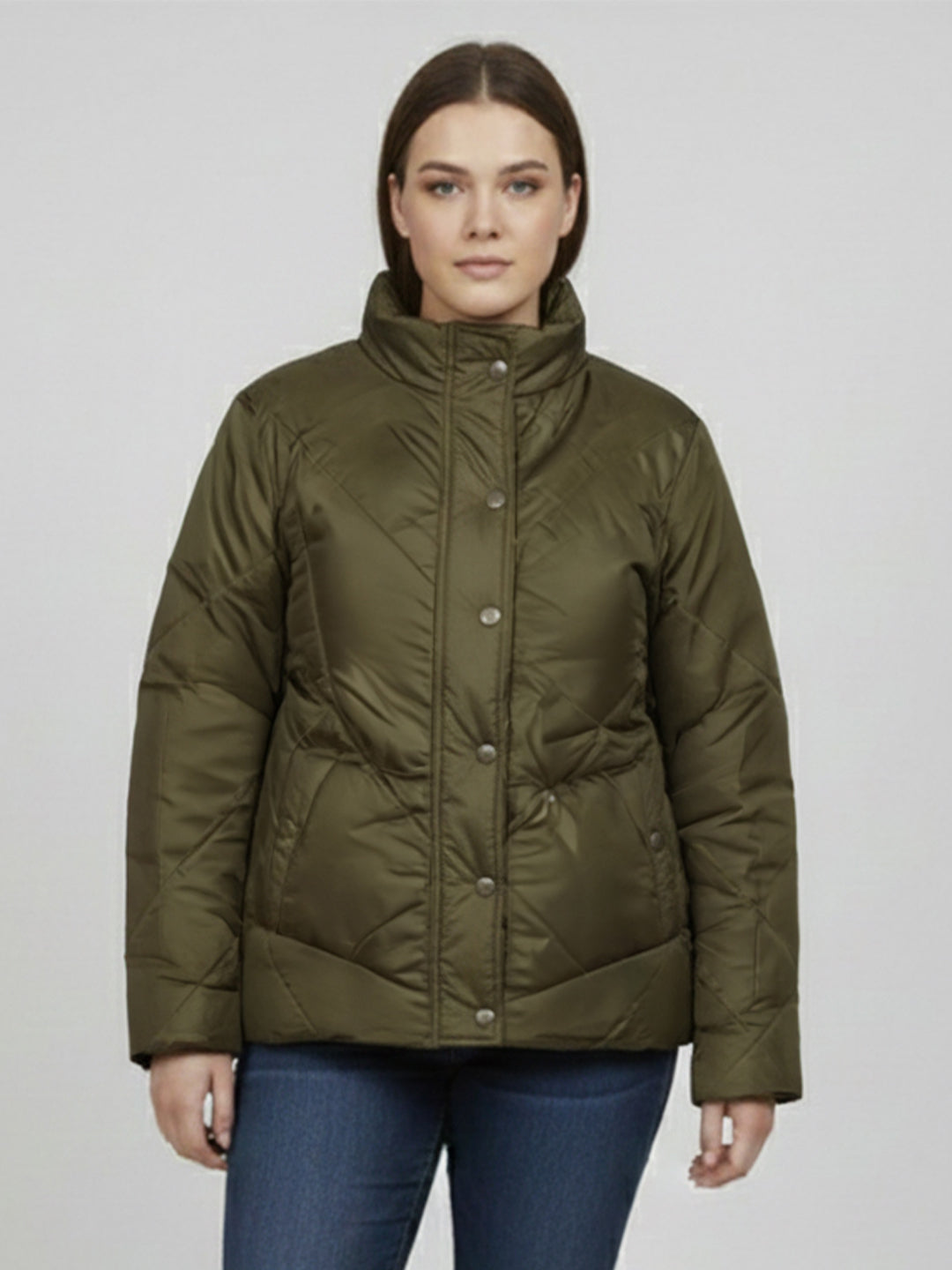 Women Olive Winter Jacket