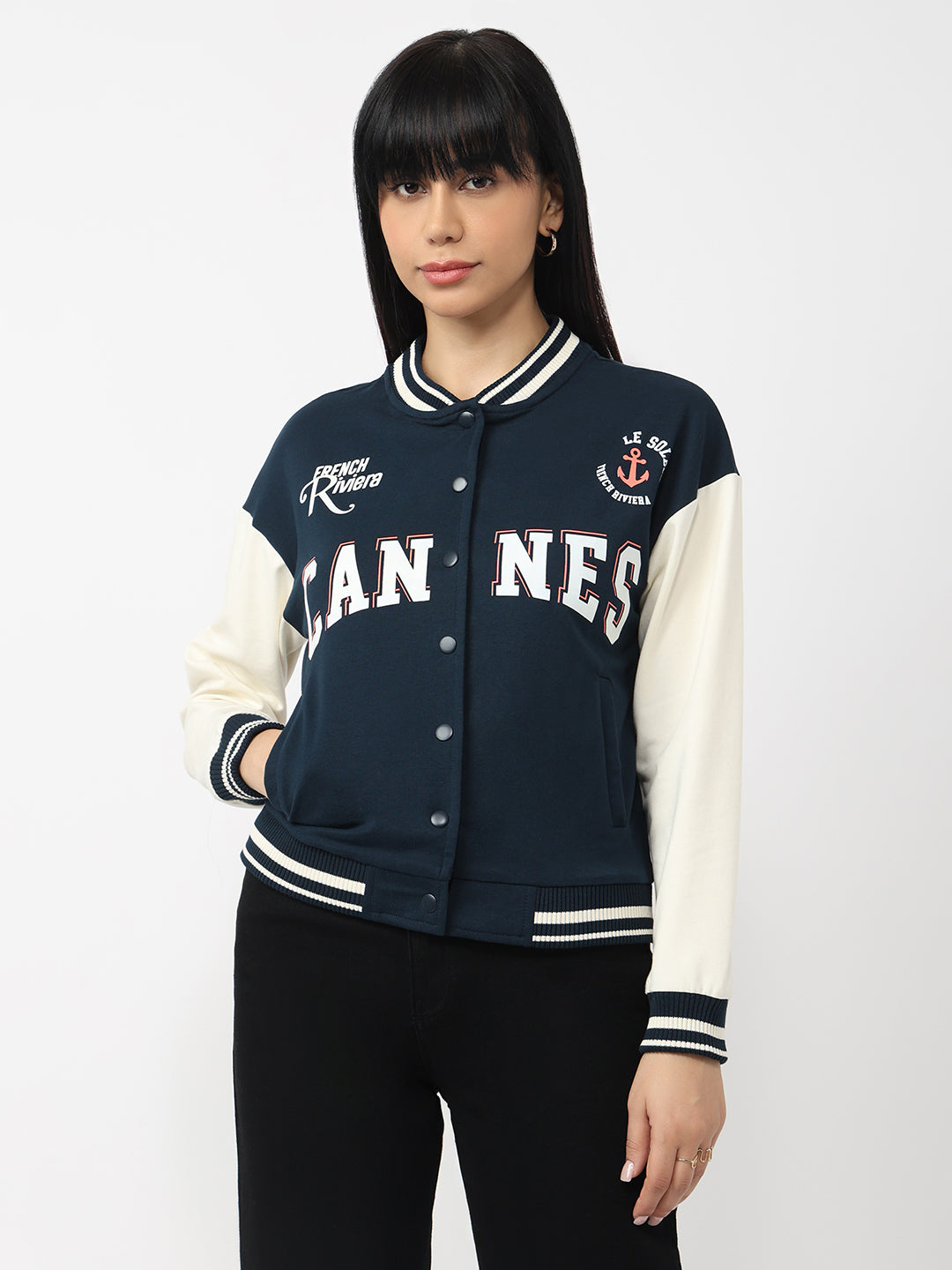 Women Airforce/Ivory Varsity Jacket