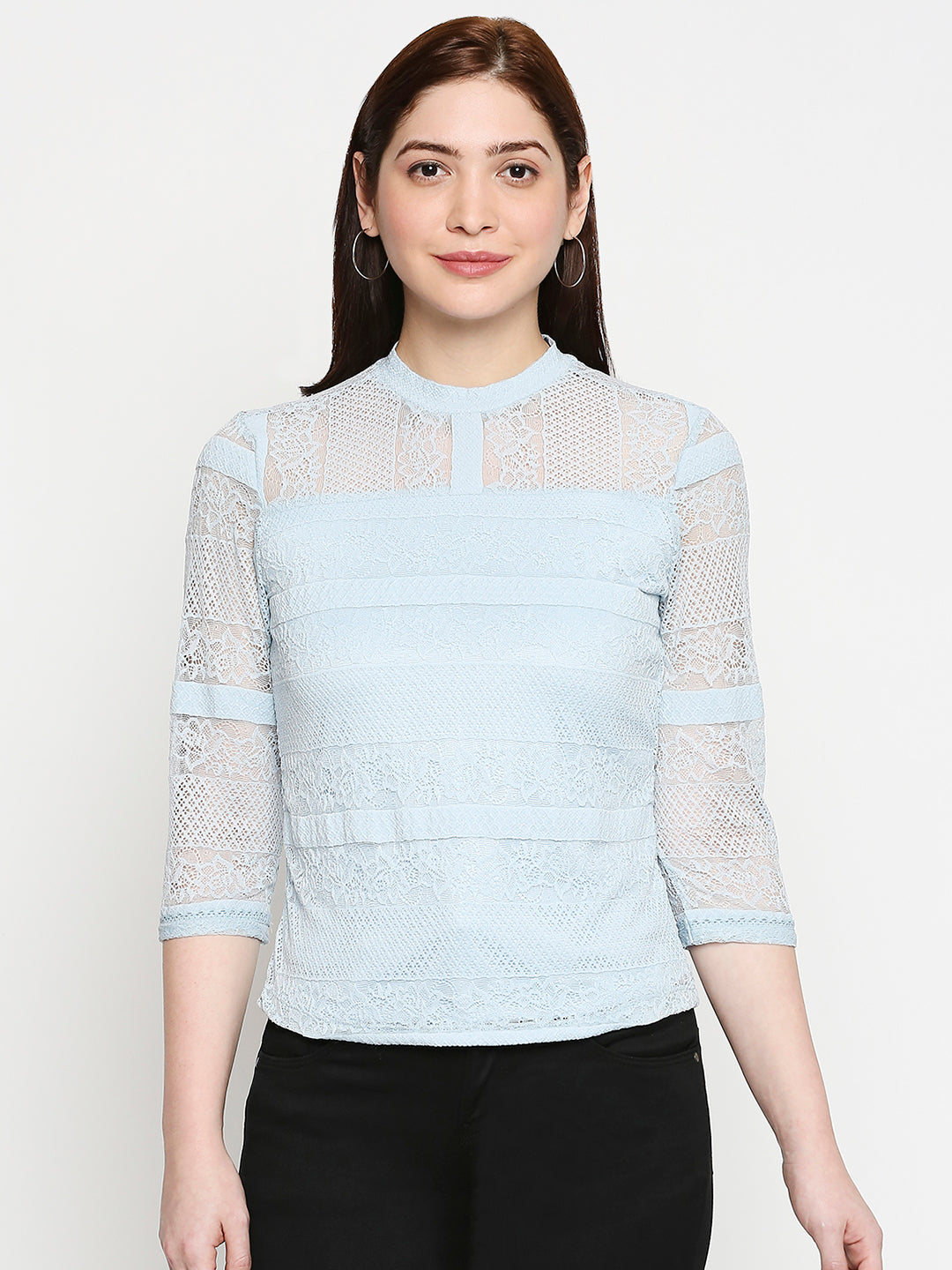 Women Aqua Blue Top