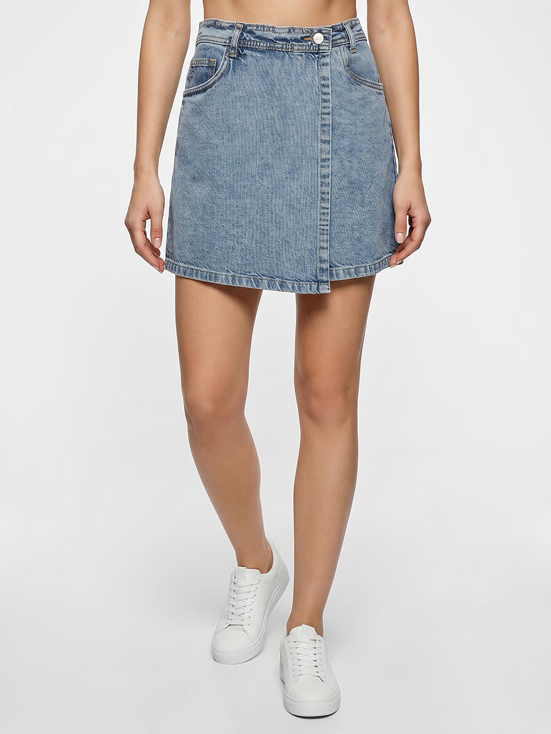 Women Blue Slim Fit Skorts