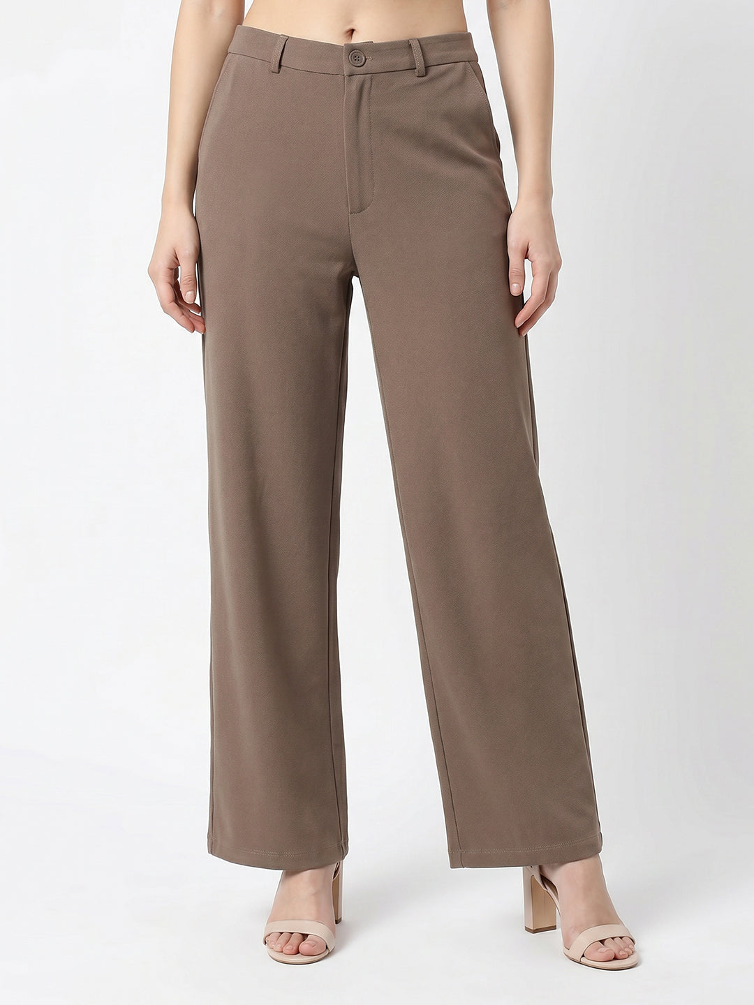 Women Fawn High-Rise Straight Fit Korean Pants