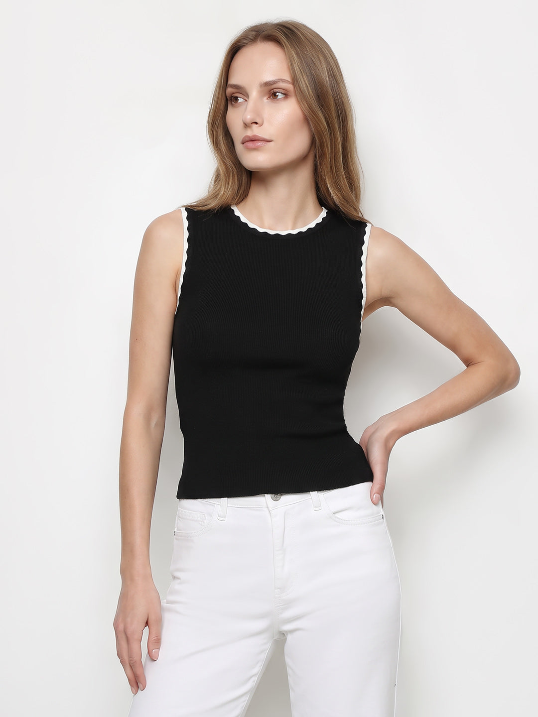 Women Black Tank Top