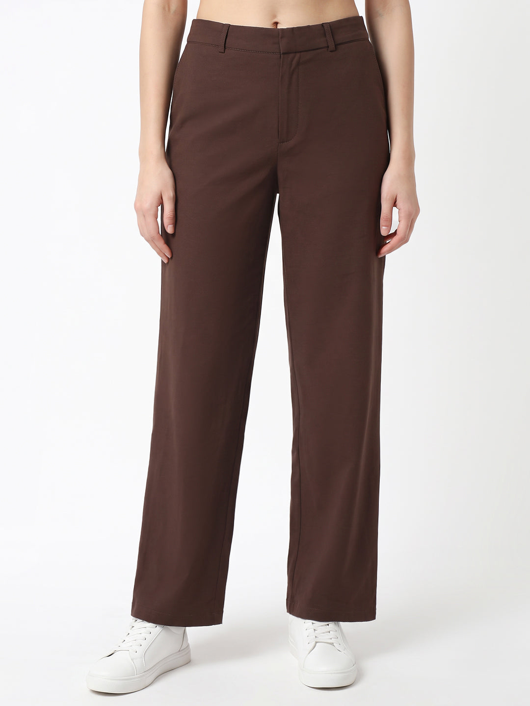 Sepia High-Rise Straight Fit Korean Pants