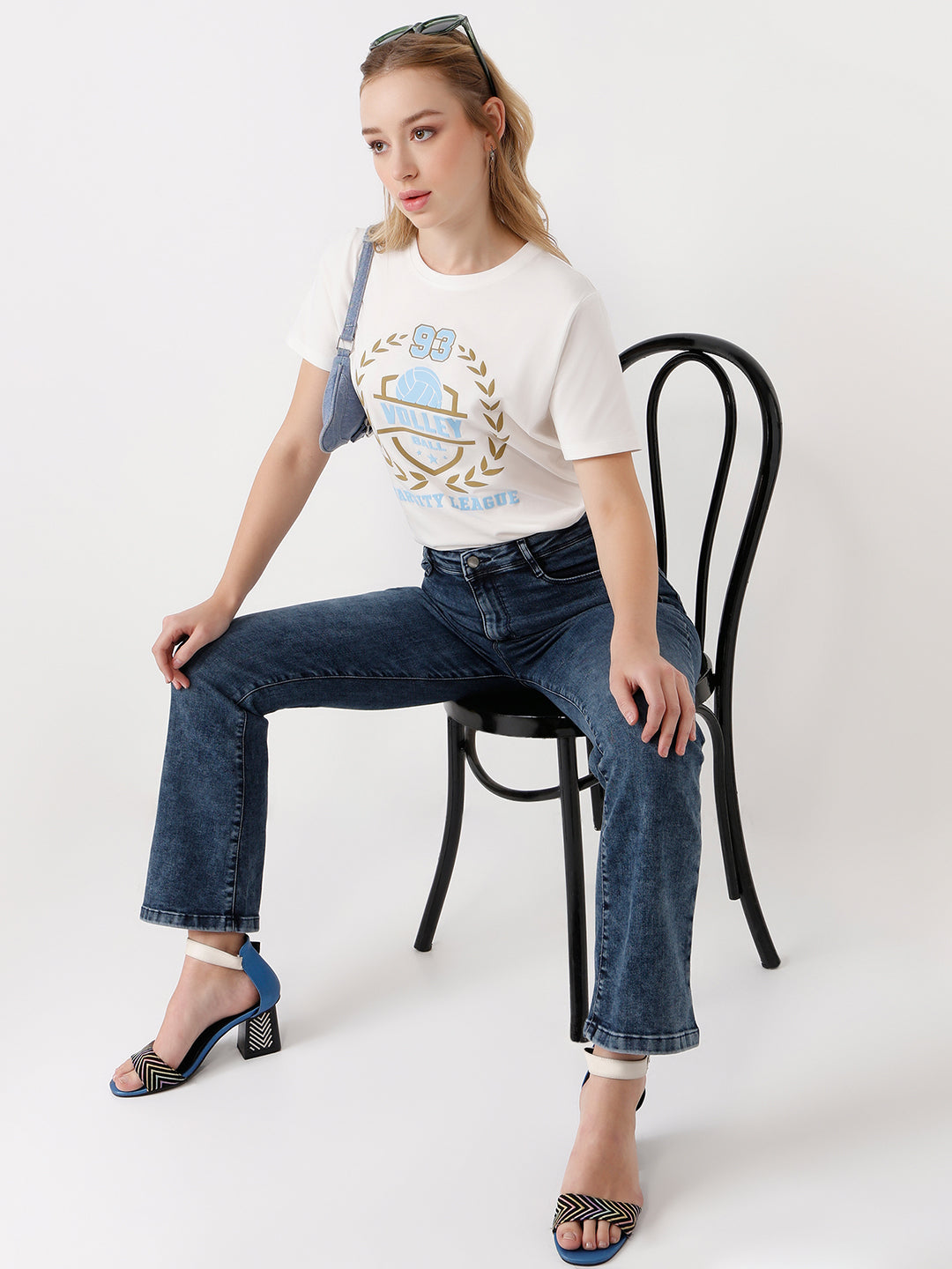 Women Off White T-Shirt