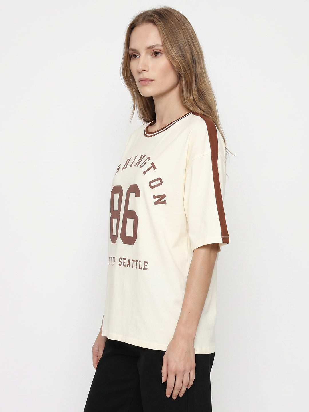 Women Ivory Oversized T-Shirt