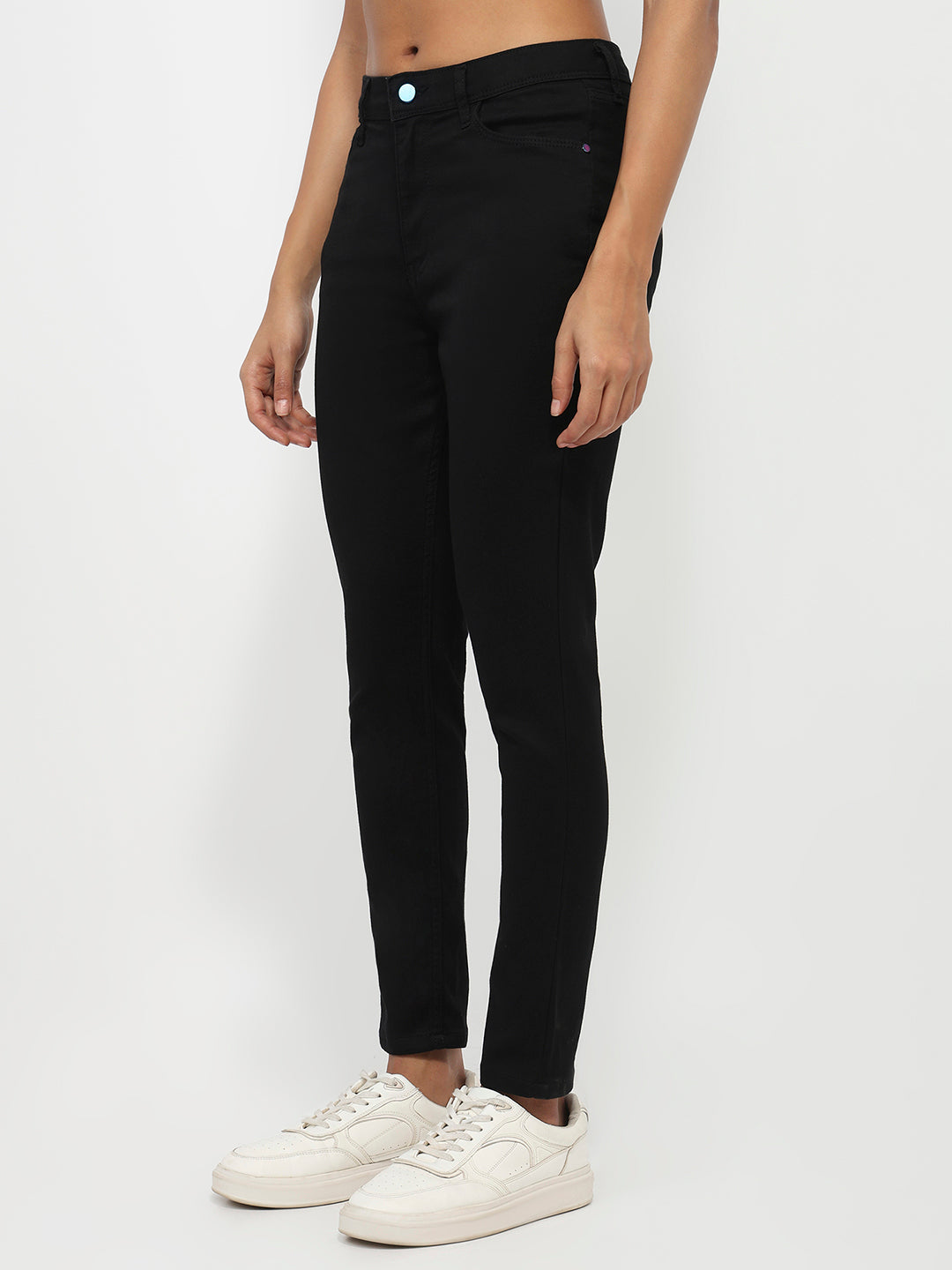 Women Black High-Rise Skinny Jeans