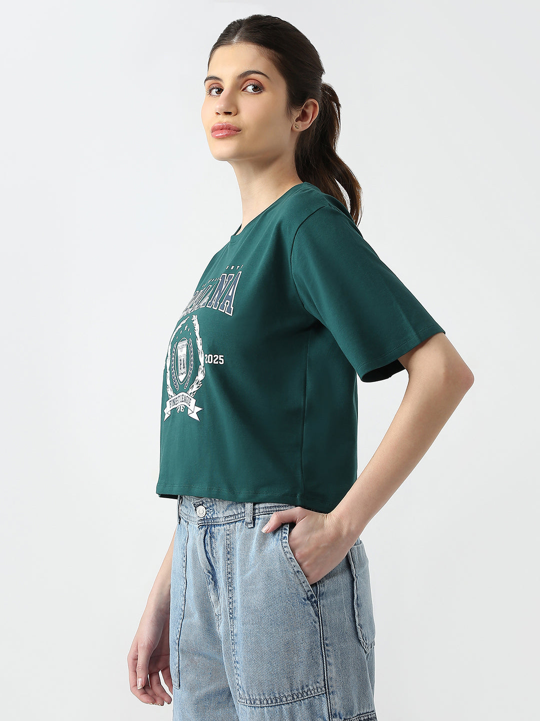 Women Slim Fit Printed Graphic Tees