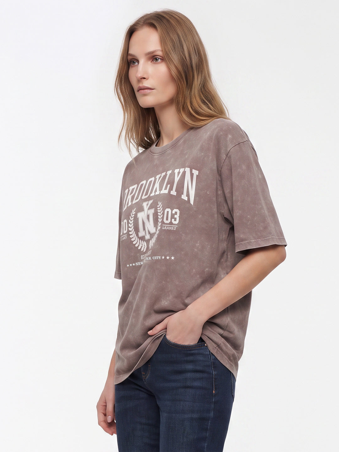 Women Oyester Cold Wash Oversized T-Shirt