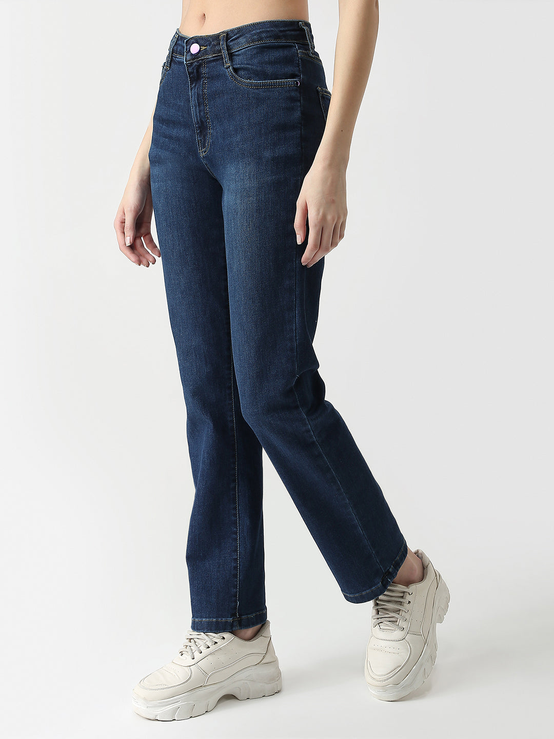 Women High Rise Straight Fit Jeans