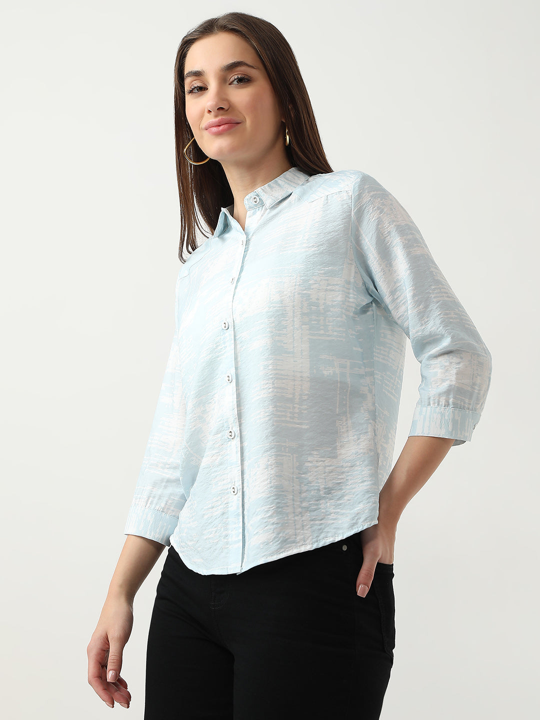 Women Abstract Sky Printed Shirt