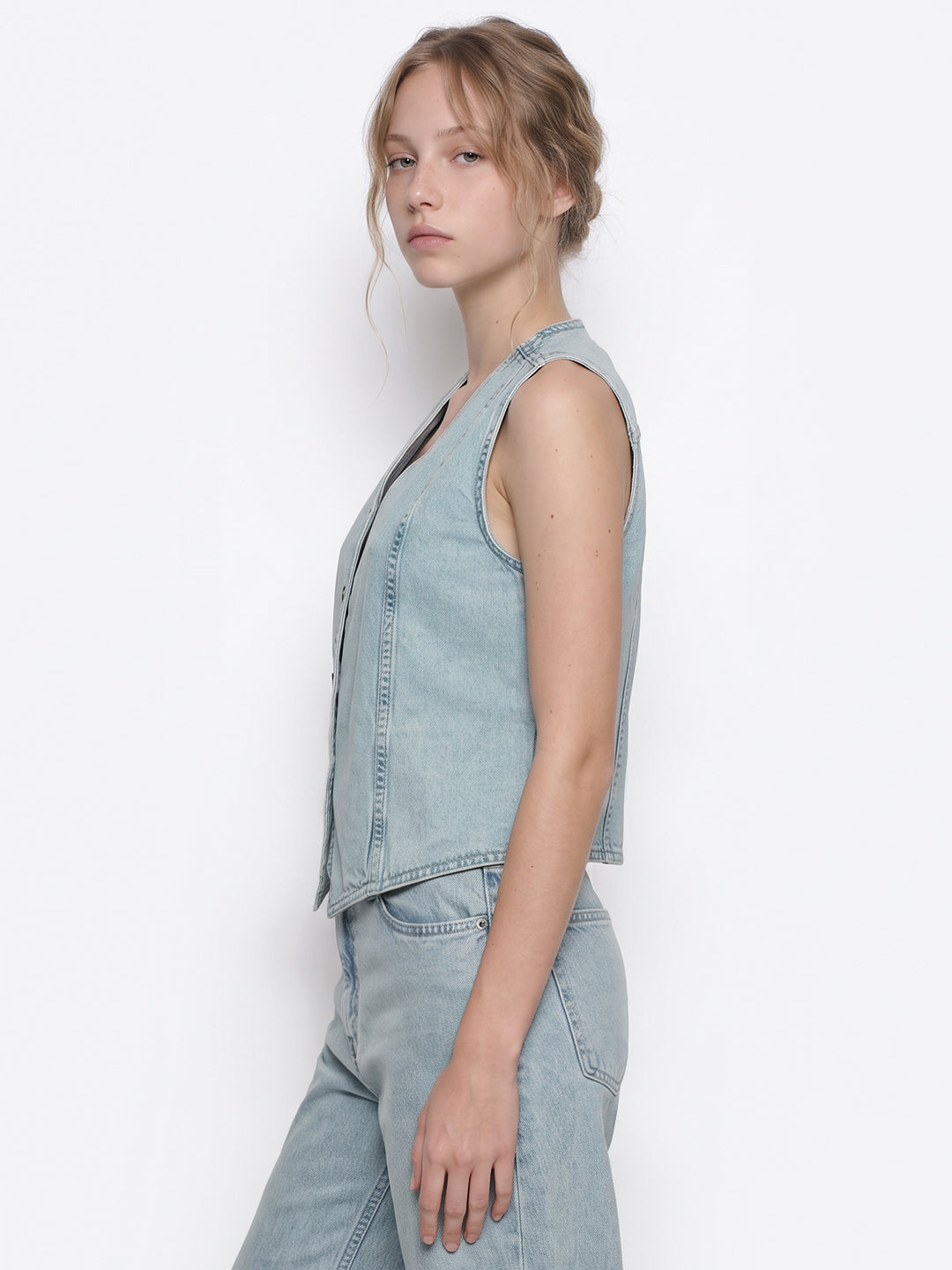 Light Blue Denim Vest
