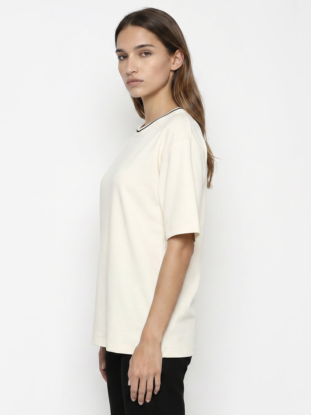 Women Ivory Oversized T-Shirt