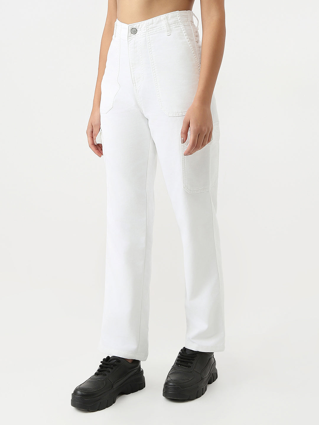 Women High-Rise Loose Fit Cargo