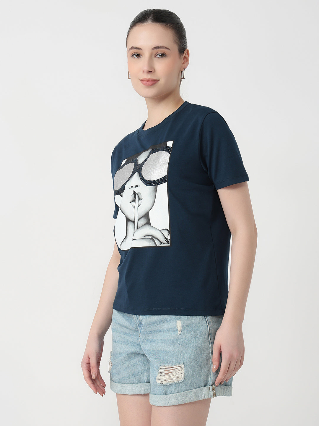 Women Airforce Slim Fit Graphic T-Shirt