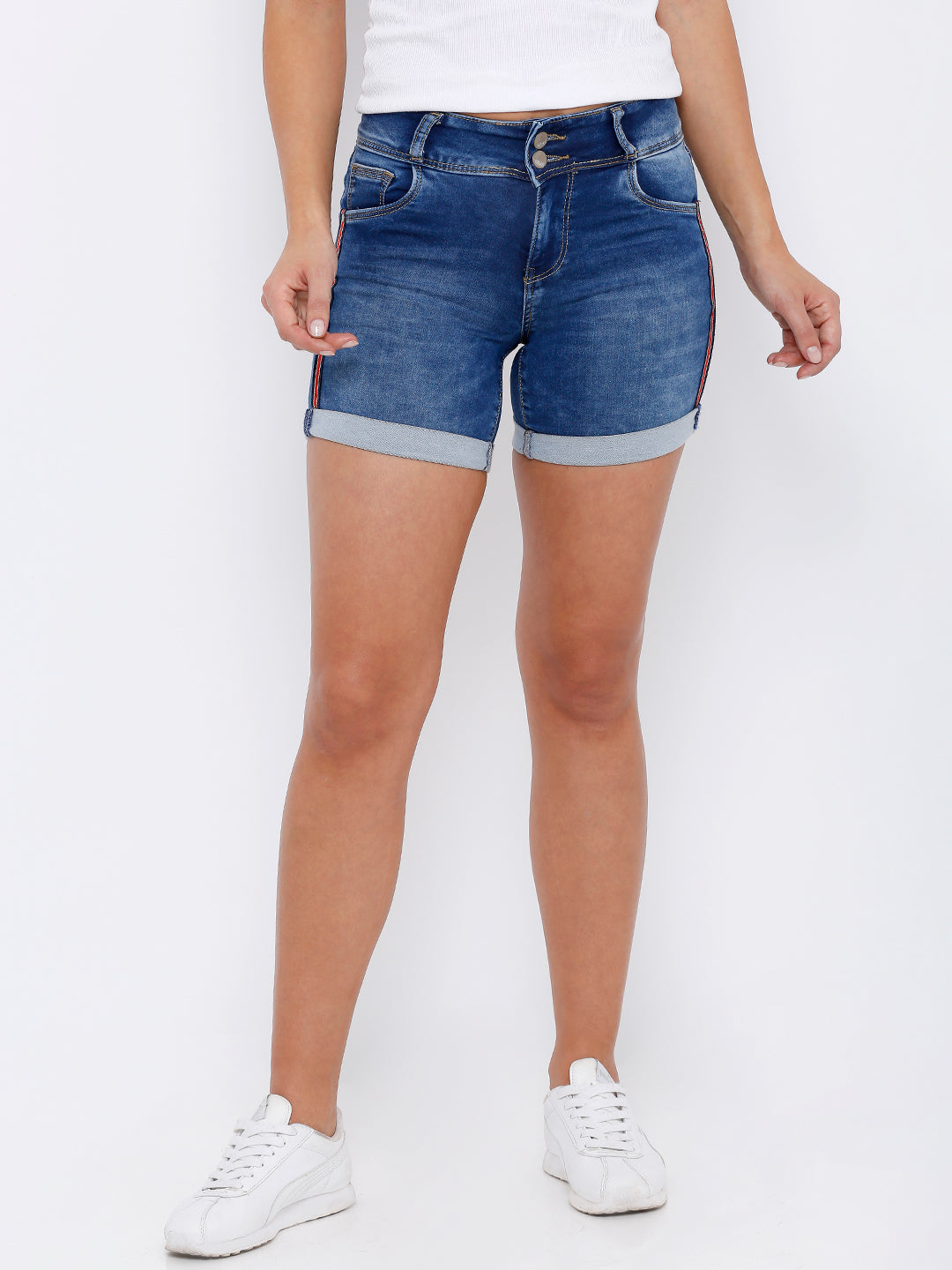 Women High-Rise Slim Shorts