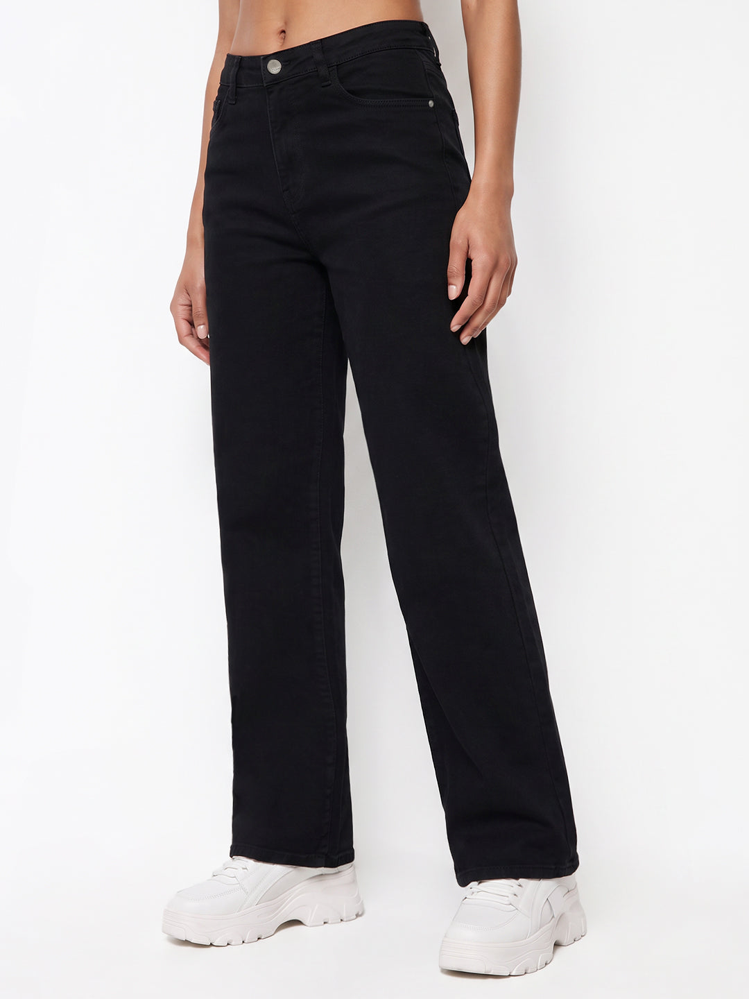 Black High-Rise Baggy Jeans