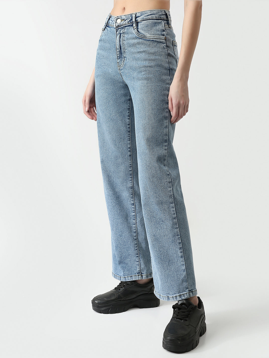 Women High-Rise Straight Fit Jeans