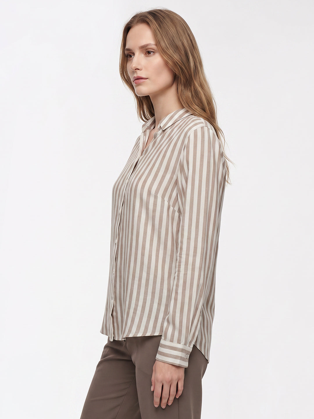 Women Beige/White Shirt