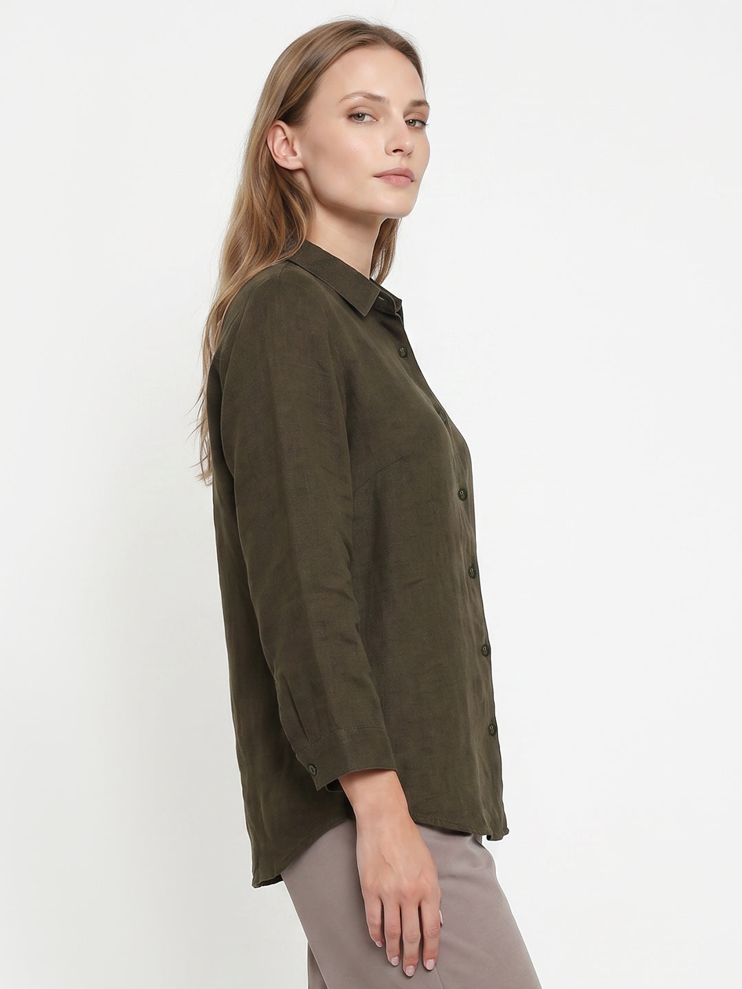 Women Olive Shirt