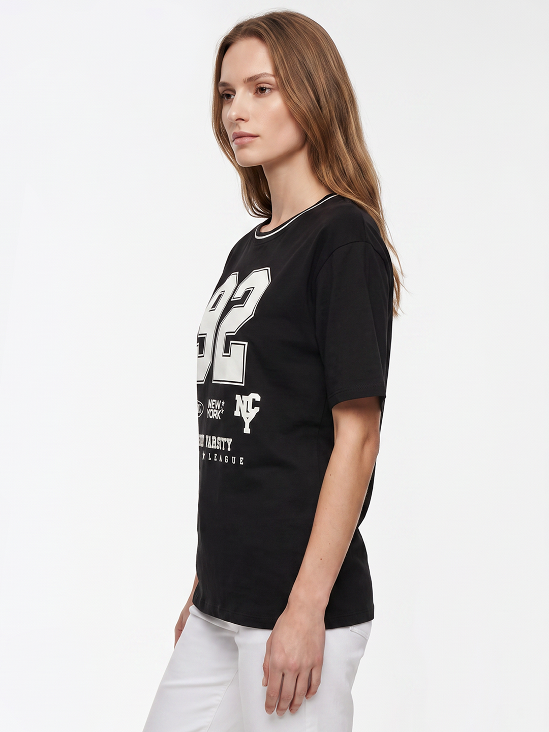 Women Black Oversized T-Shirt