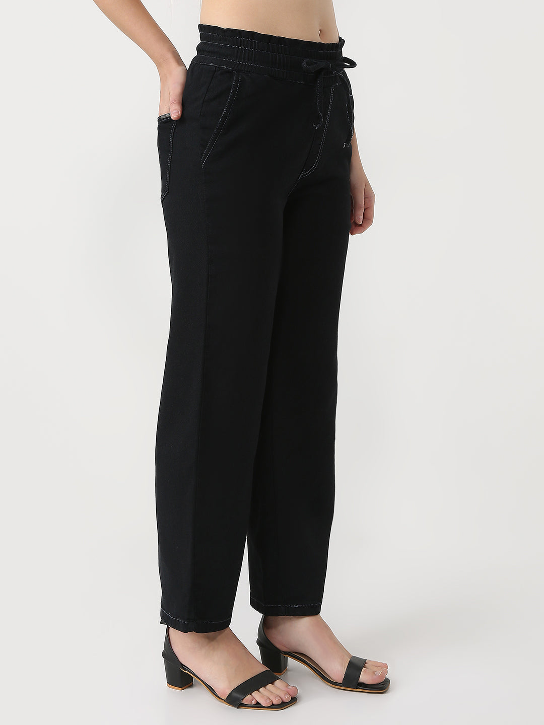 Women High Rise Relaxed Fit Trousers