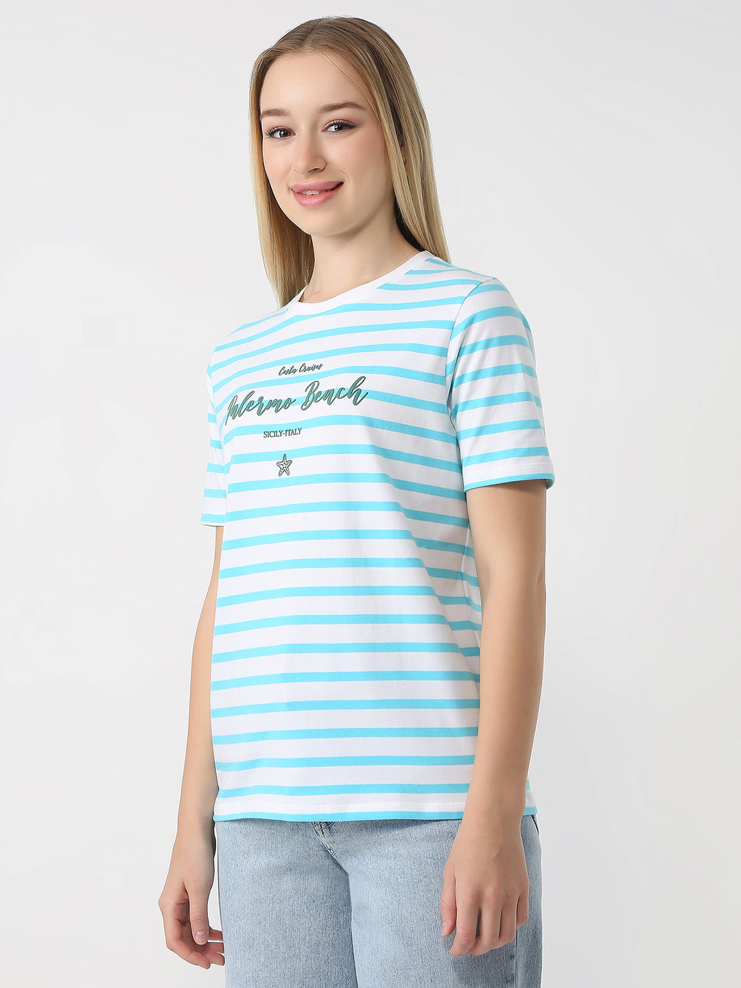 Women Slim Fit Boxy T-Shirt