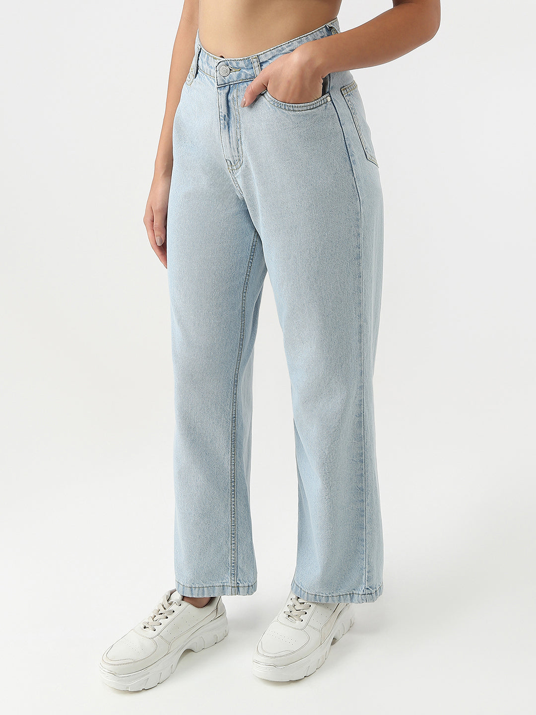 Women High-Rise Wide Leg Jeans