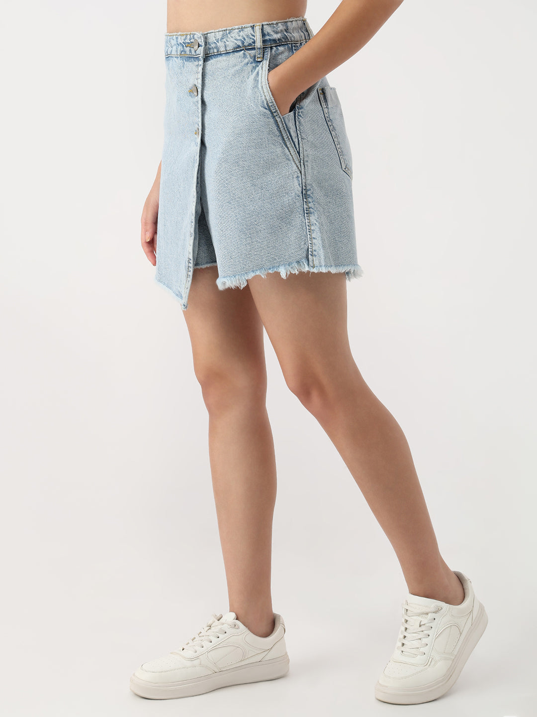 Women Light Blue Skort