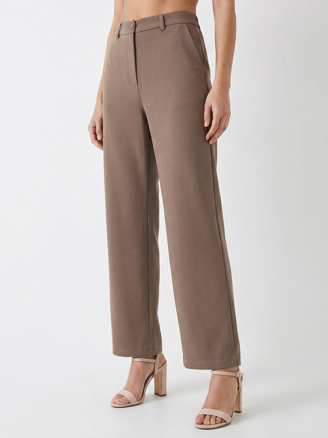 Women Fawn High-Rise Straight Fit Korean Pants