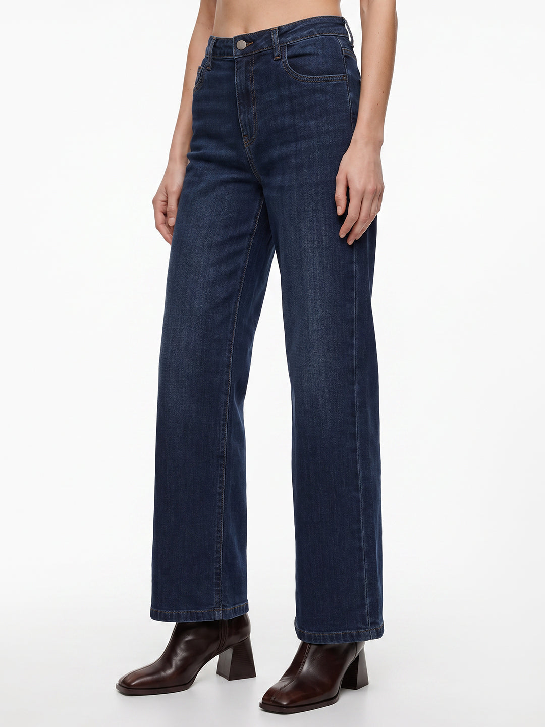 Women Blue High-Rise Straight Fit Jeans