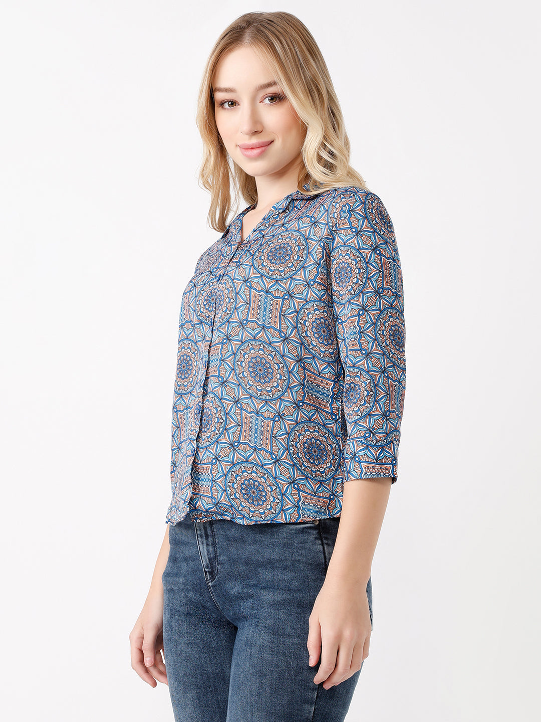 Women Kaleidoscope Print Shirt