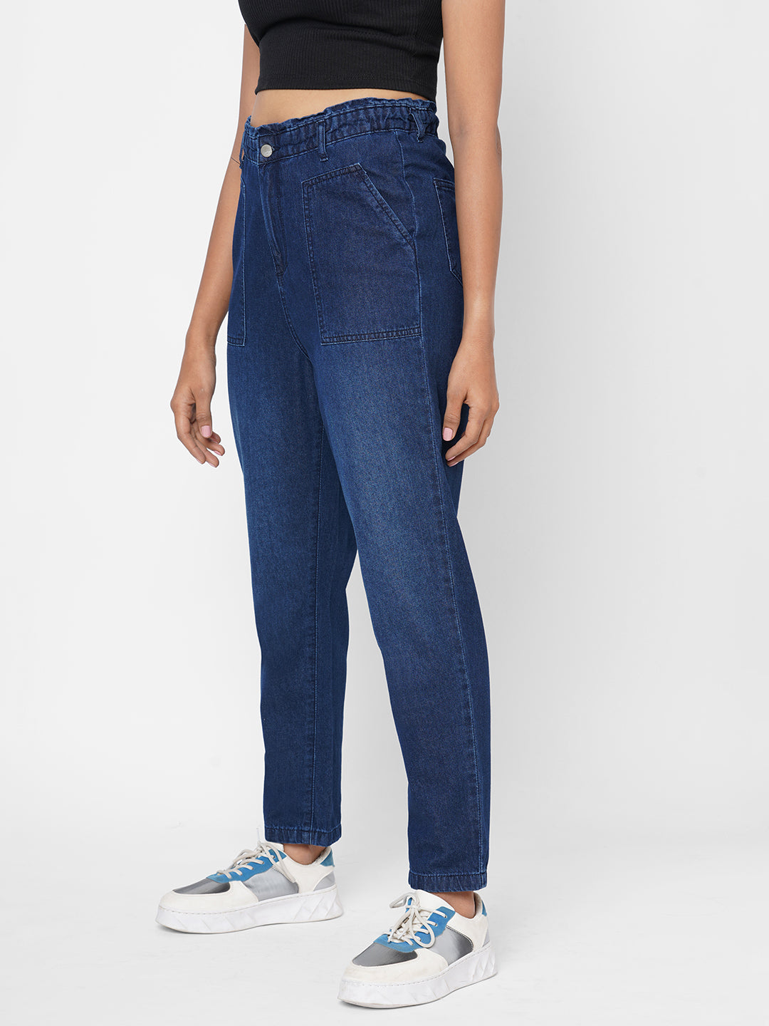 Women High-Rise Baggy Fit Jeans