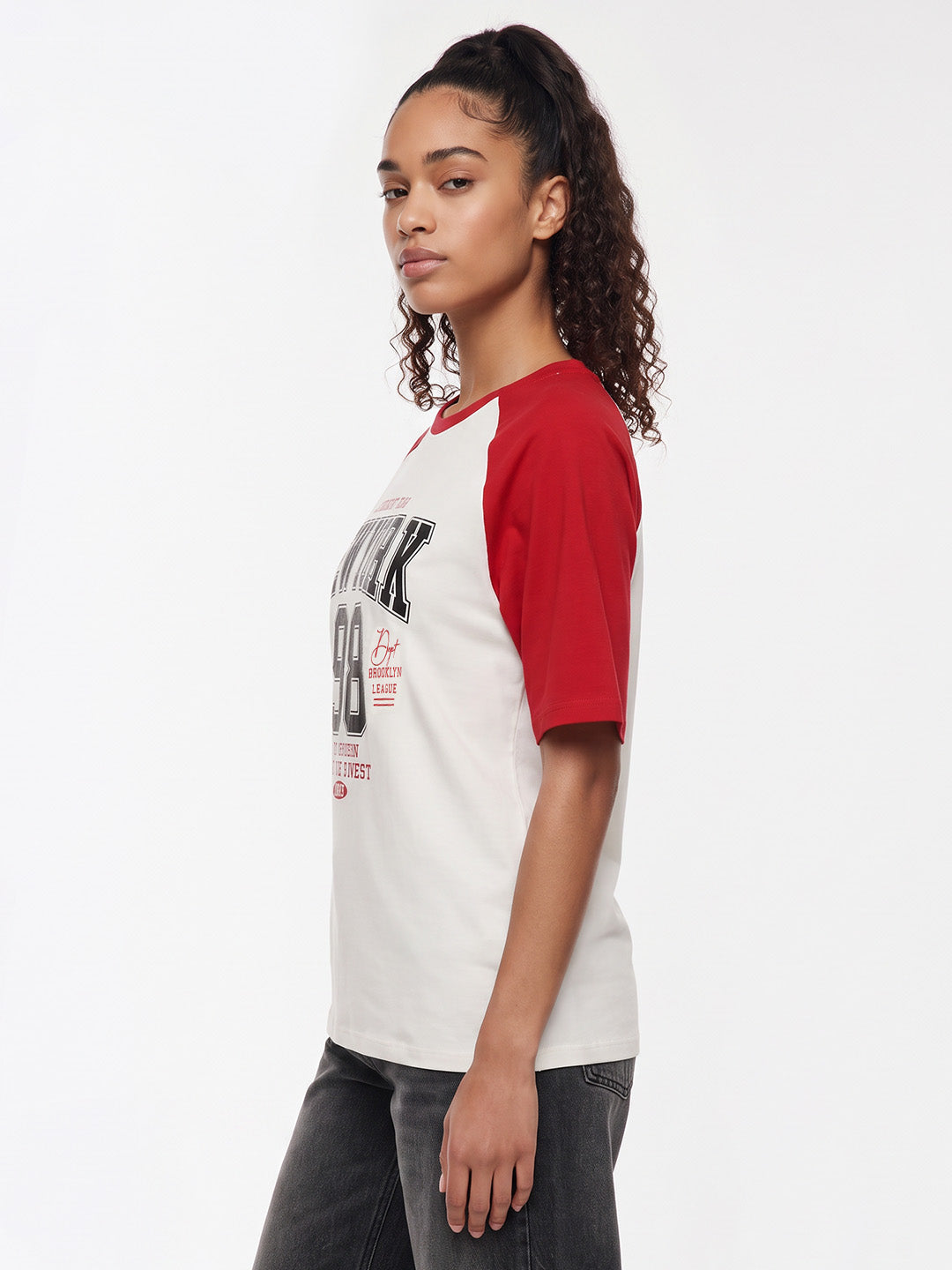 Off White/Red Oversized T-Shirt