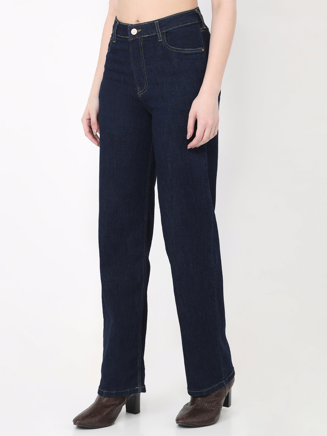 Dark Blue High-Rise Baggy Jeans