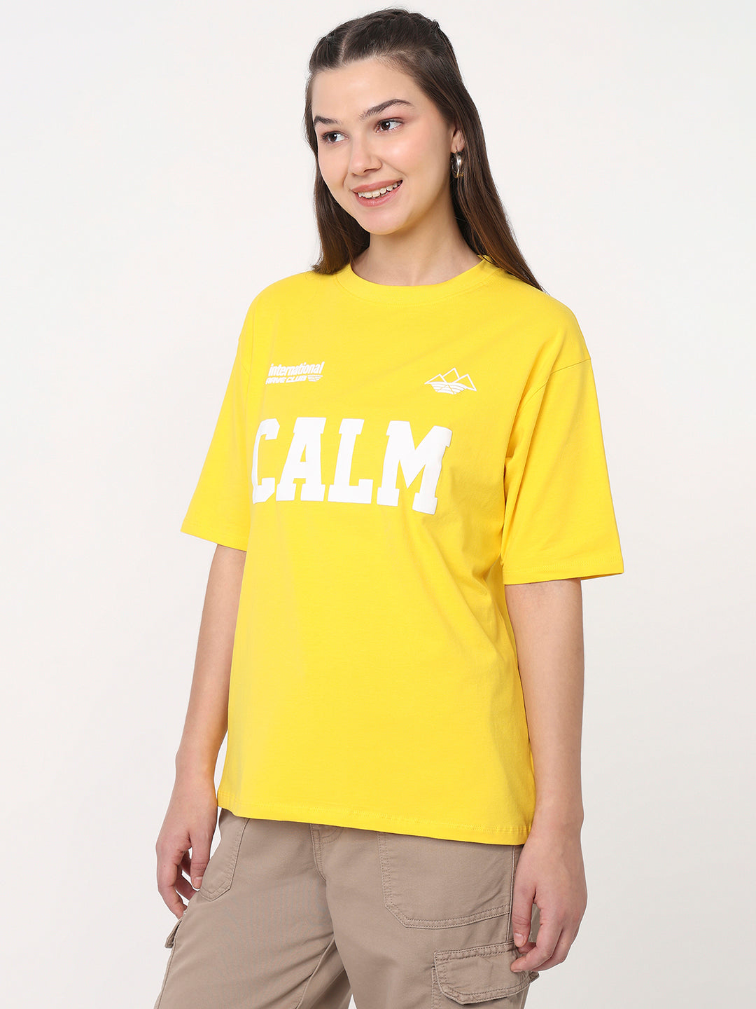 Women Golden Sunset Oversized T-Shirt