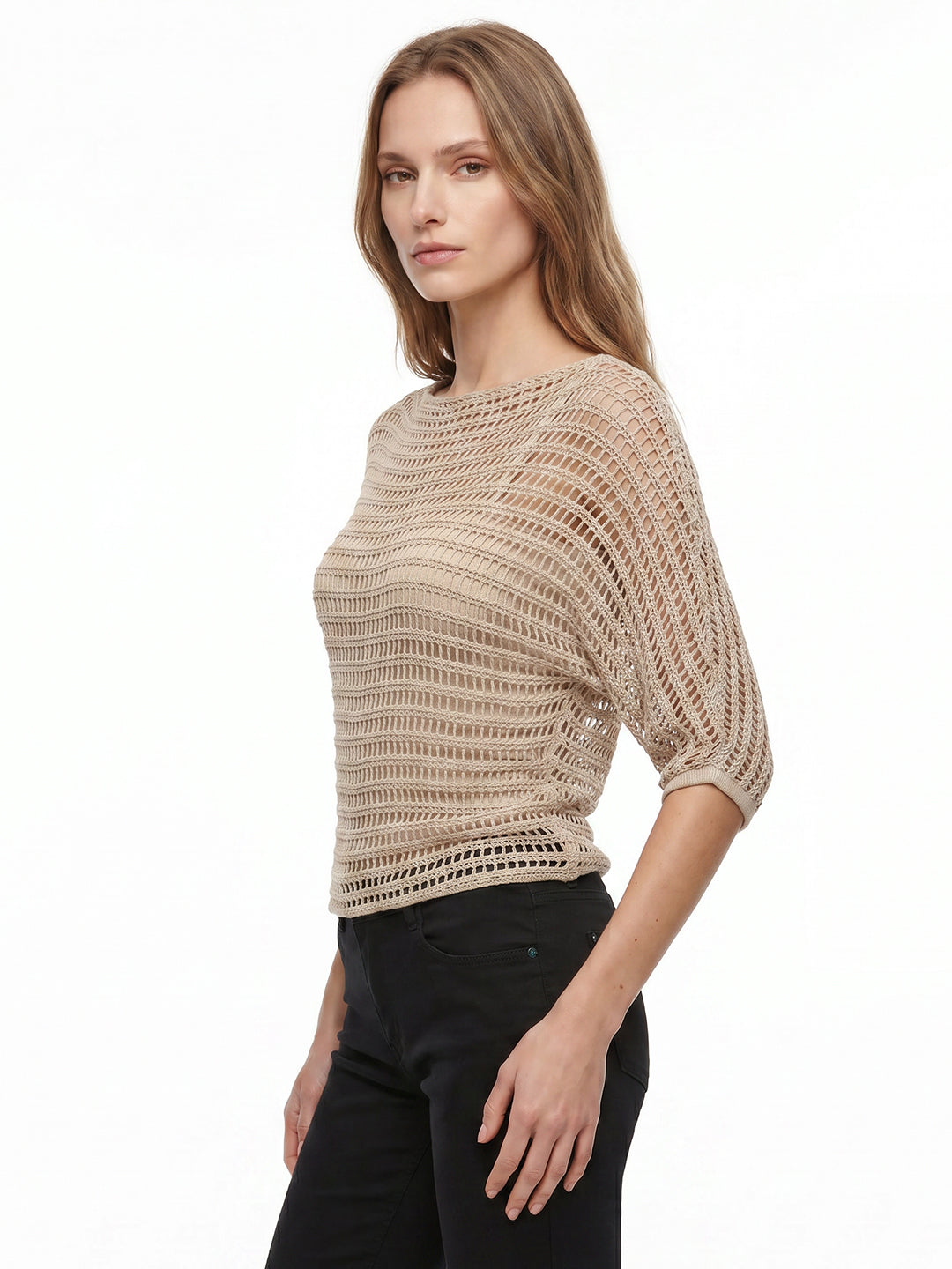 Women Champagne Batsleeve Top