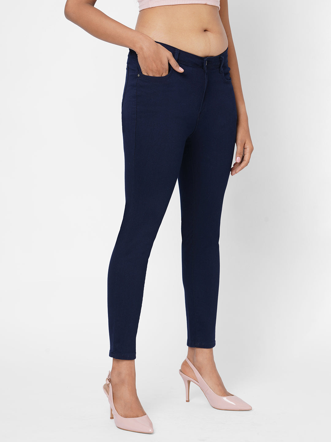 Women Ink Blue High-Rise Skinny Jeans